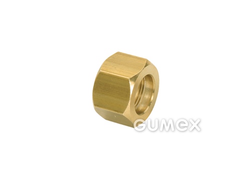 Matica prevlečná so šesťhranom pre stlačený vzduch, vnútorný závit G 1/8", otvor 7,2mm, kľúč 13, 10bar, mosadz